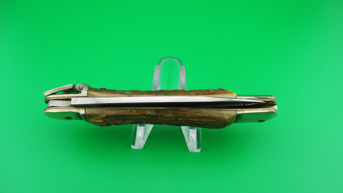z SPRINGER 11cm German Lever Stag automatic knife