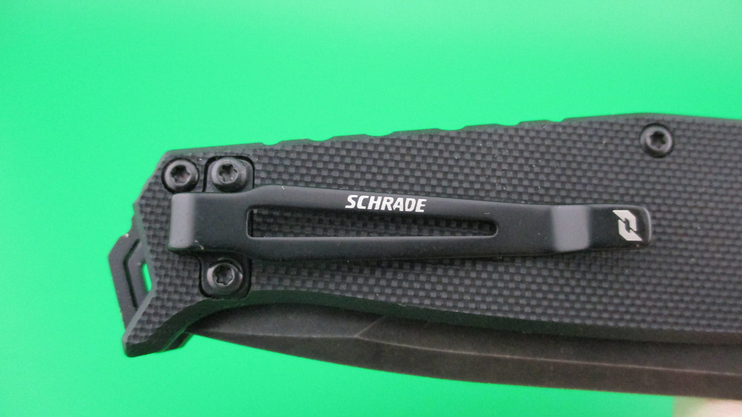 z Schrade Melee Automatic Folding Knife, S35VN Tanto Blade, G10 Handle, 1136249