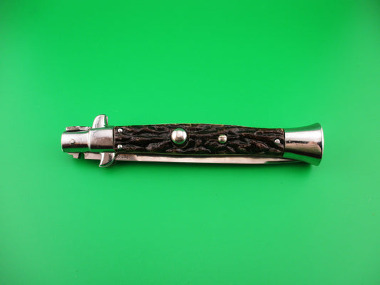 JB INOX PAT 220374 28cm Spanish Faux Stag Stiletto Switchblade knife