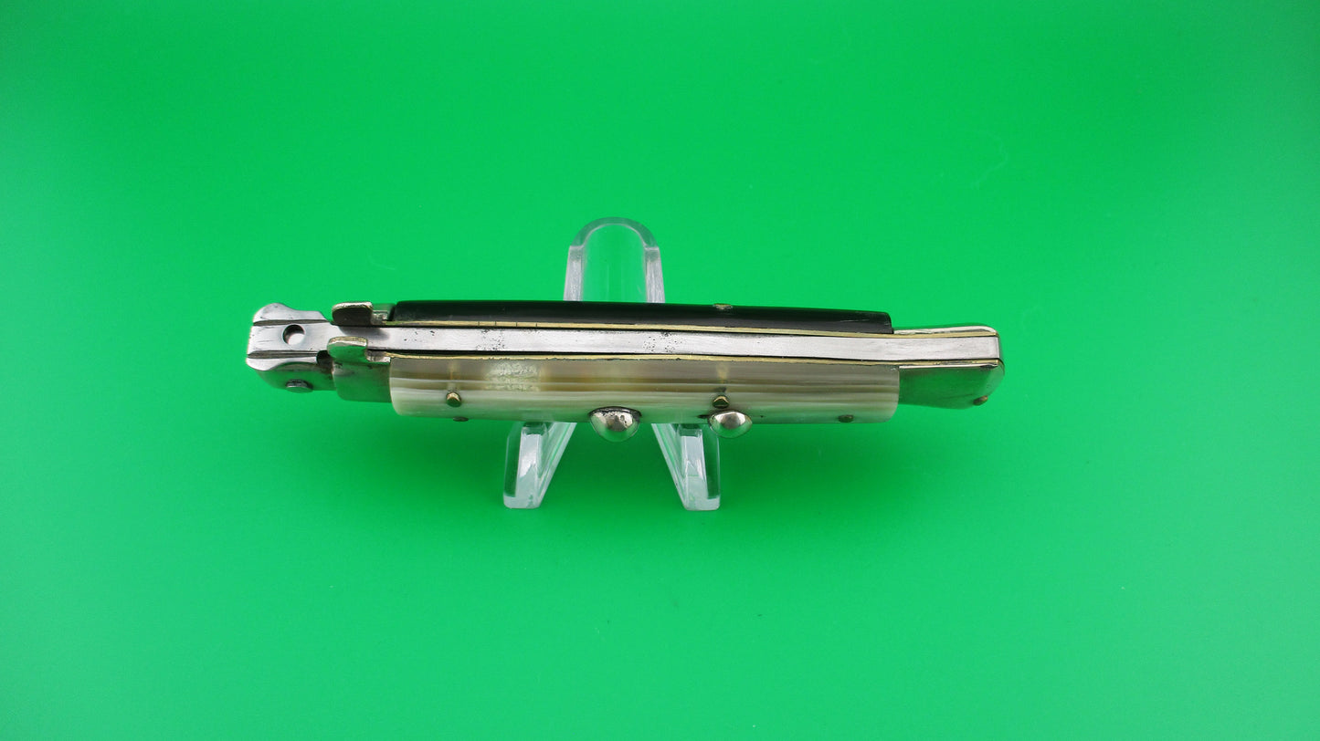 29 Vintage 22cm Italian Flat Guard Picklock Honey Horn automatic knife