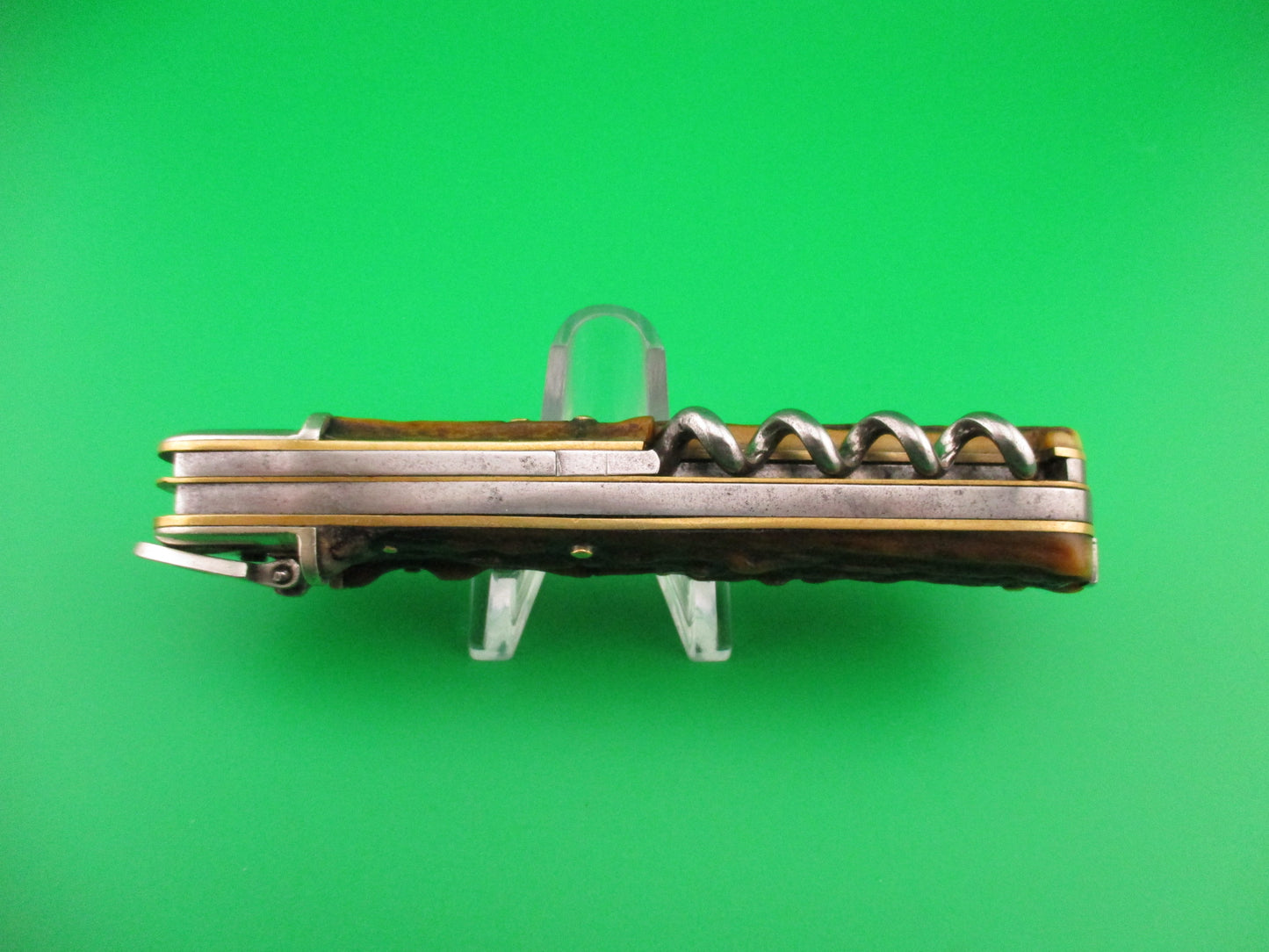GECO SOLINGEN 12cm German Lever 4 blade Stag Camper automatic knife
