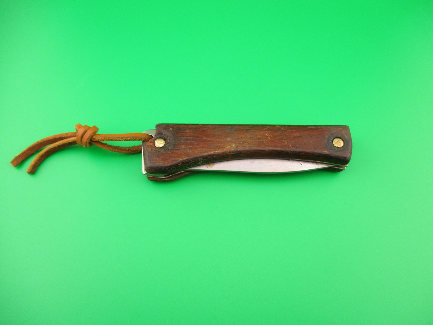 CUMOSA INOX MEXICO EDGE CO 20cm Wood handled lanyard pull automatic knife
