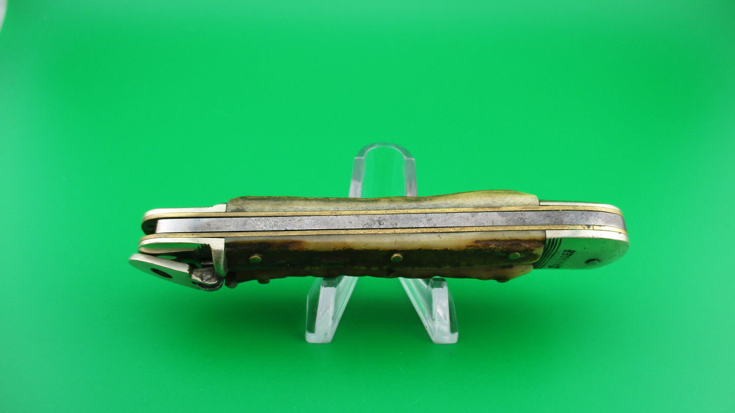 z SPRINGER 11cm German Lever Stag automatic knife