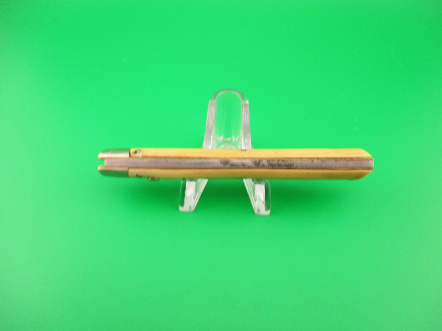 PRESTO Fishtail #4500 Ivory celluloid 1940s vintage automatic knife