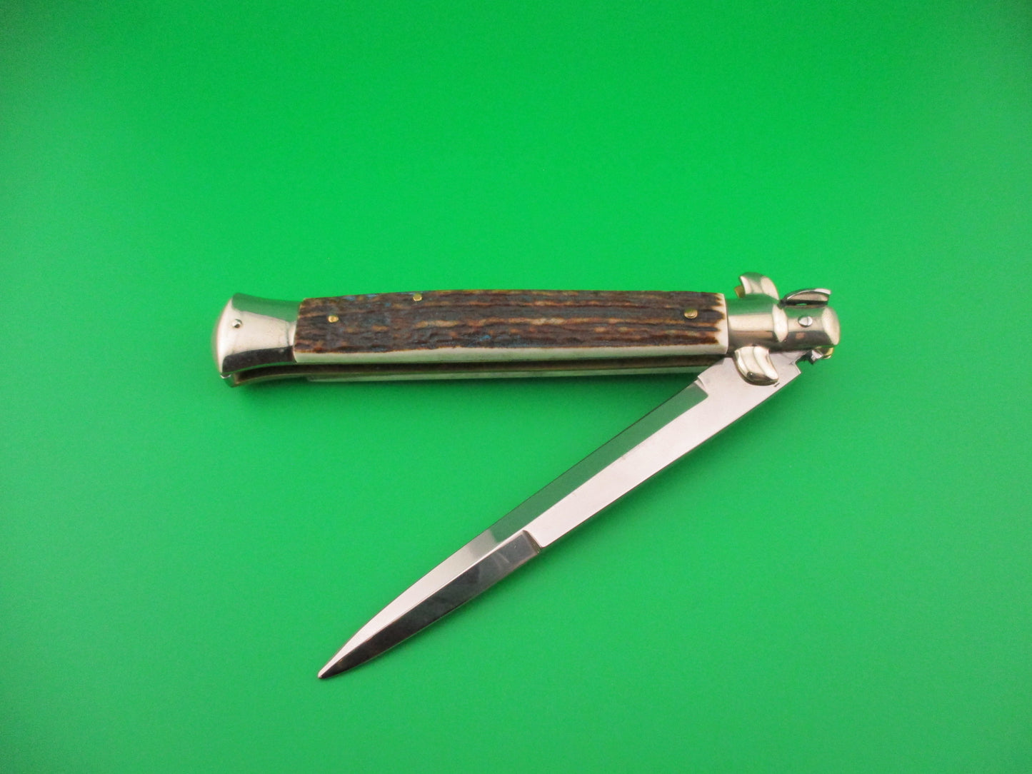 z AGA CAMPOLIN MANIAGO ITALY 2017 28cm Italian Picklock stag automatic knife