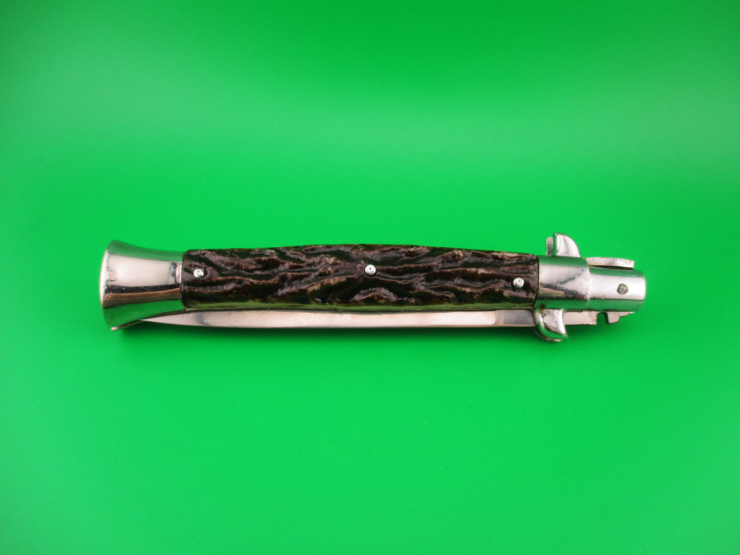 JB INOX PAT 220374 28cm Spanish Faux Stag Stiletto Switchblade knife