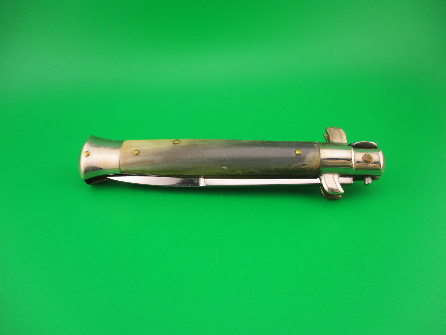 INOX 22cm Italian Picklock Vintage 1950s Bayonet Red Dot automatic knife