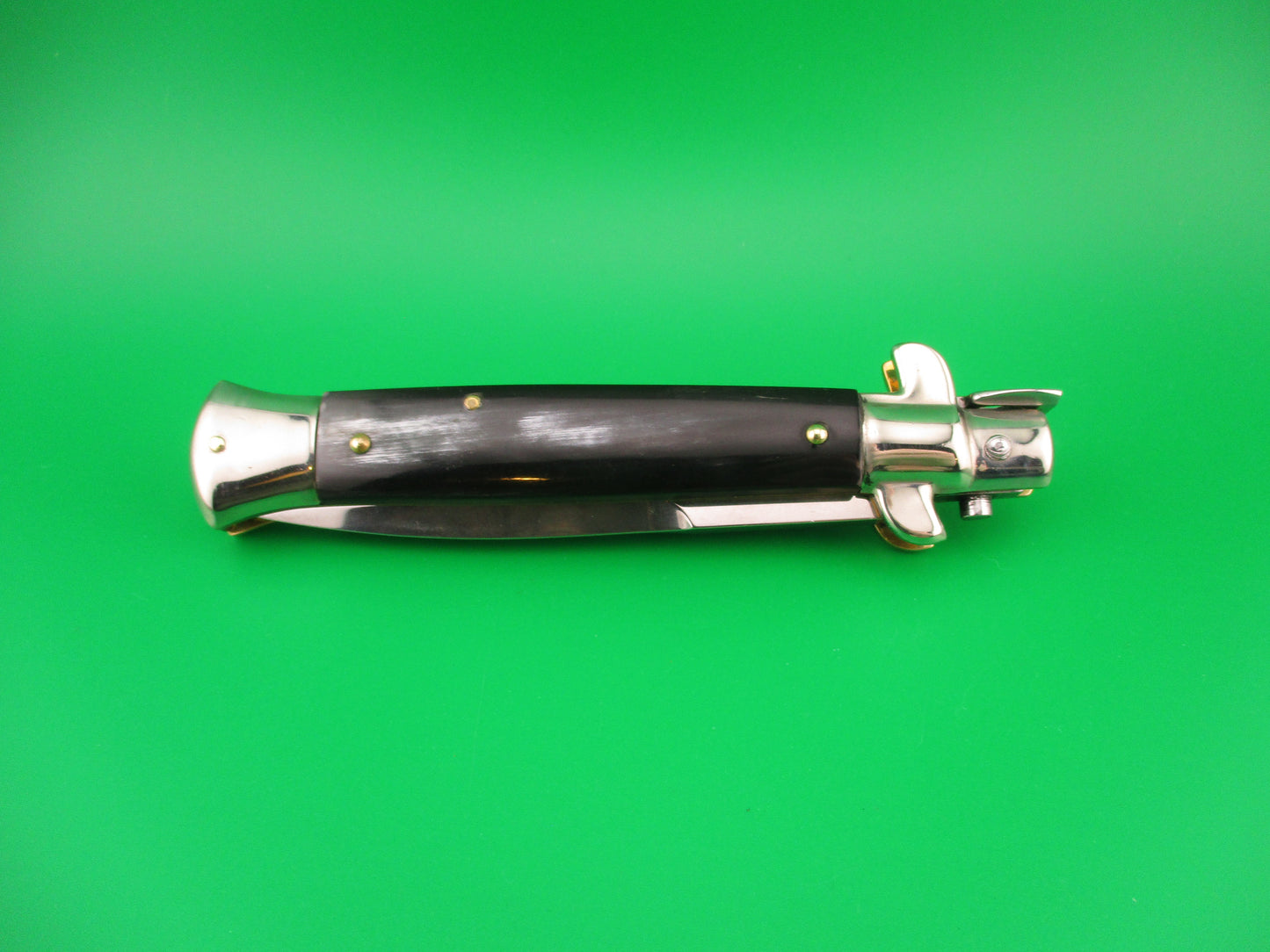 Walt's Latama ITALY (cat stamp) 23cm Italian Flat guard Picklock Brazilian horn automatic knife