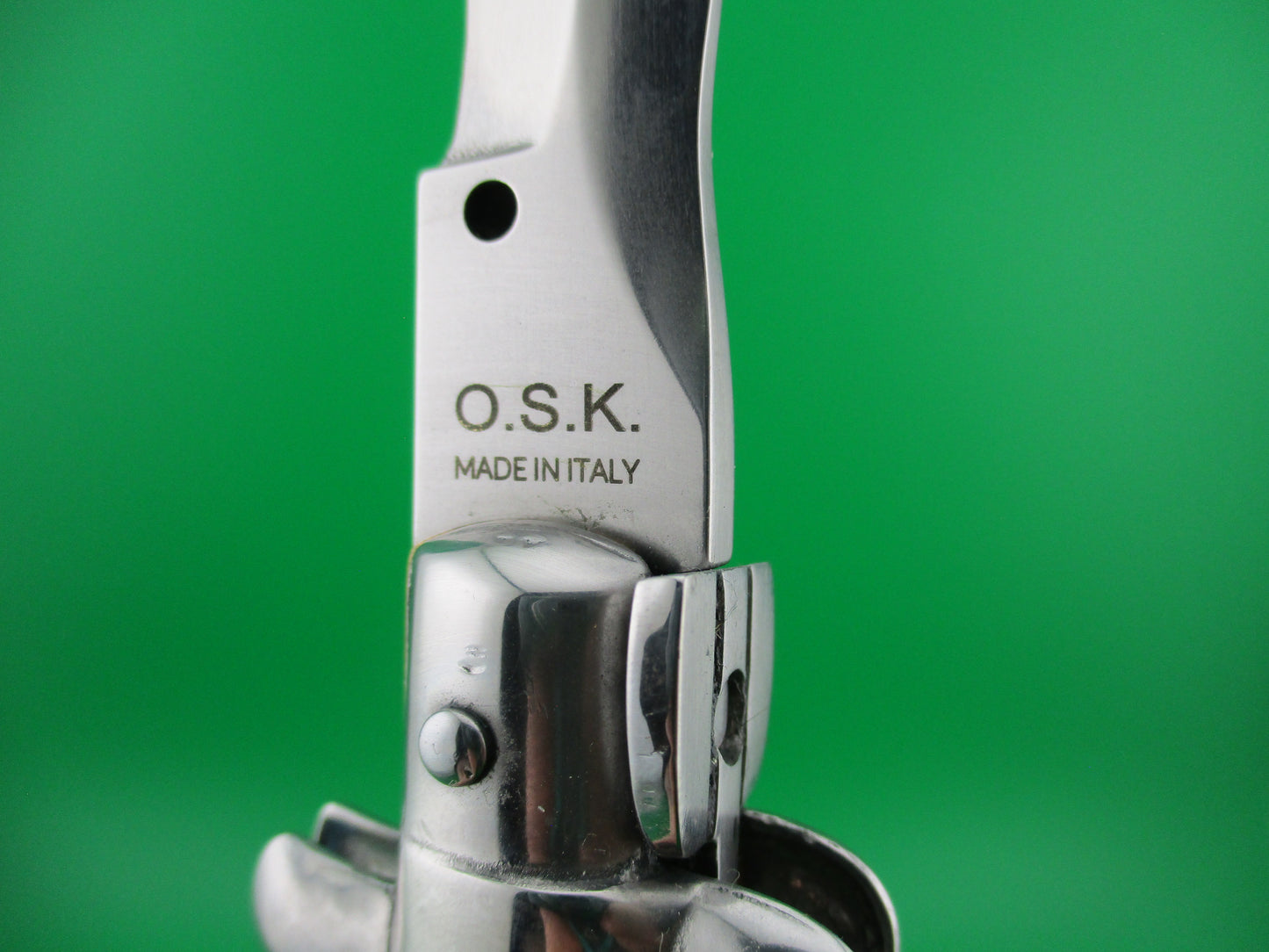 z OSK MADE IN ITALY 13 inch Italian KRIS swivel bolster Brazilian horn switchblade knife