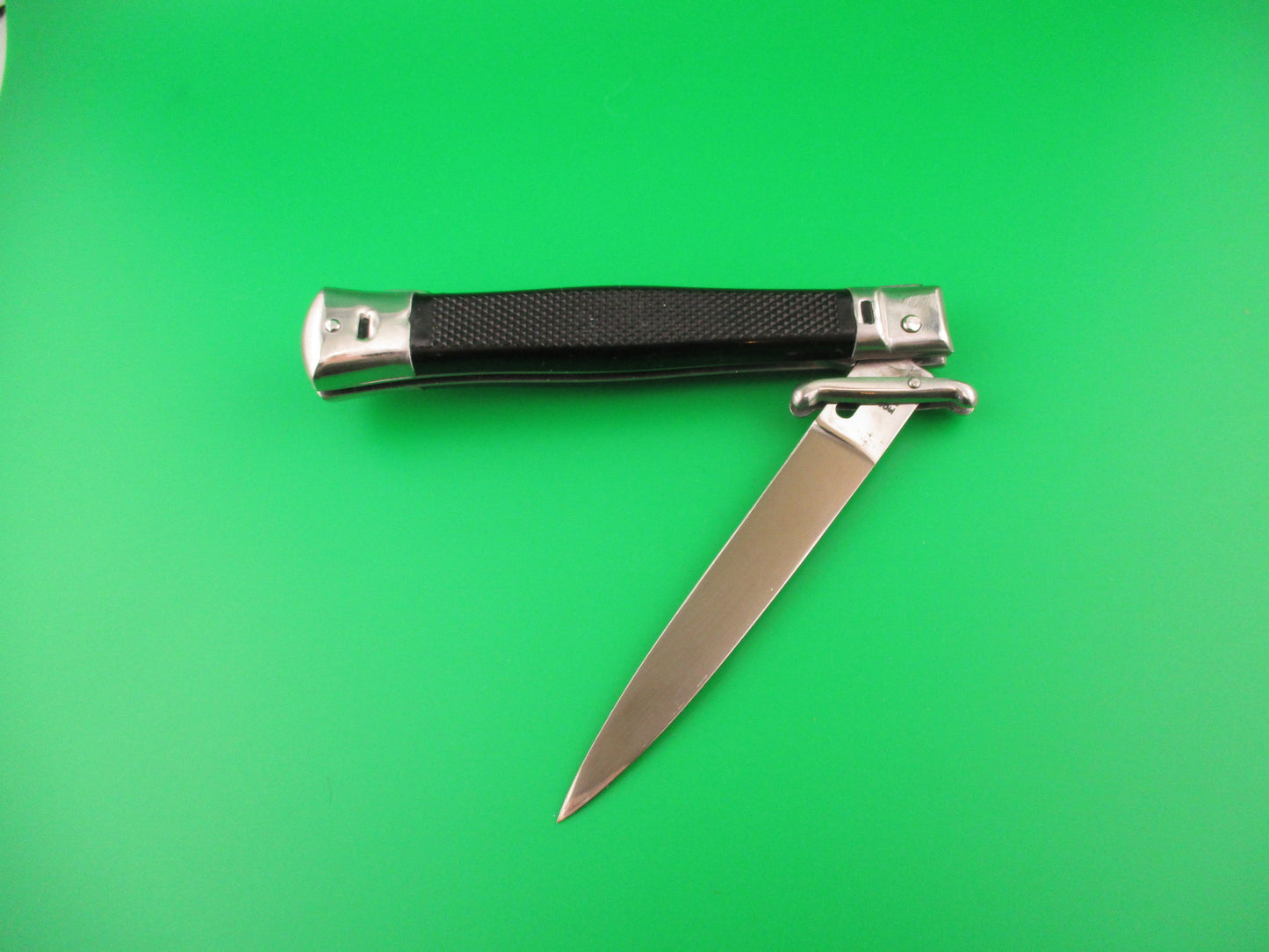 BEGON INOX MODELE DEPOSE 24cm French Swing Guard Black checkered automatic knife