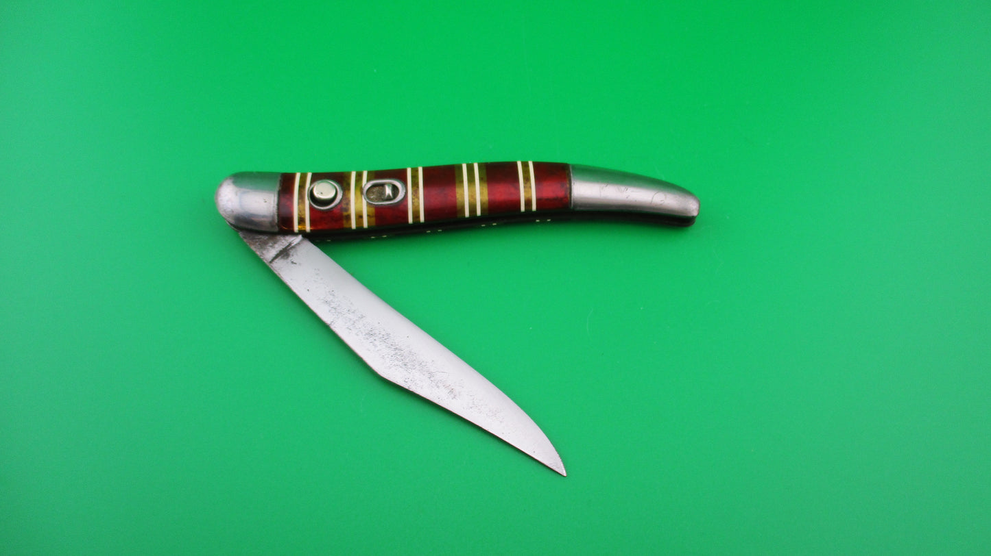 Hammer Brand Imperial Toothpick Candystripe 1950s vintage switchblade knife