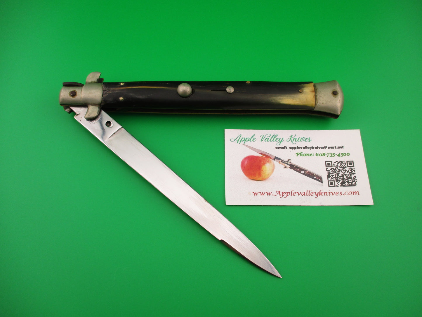 M ITALY INOX 33cm Italian Transitional Horn Vintage 1960s automatic knife