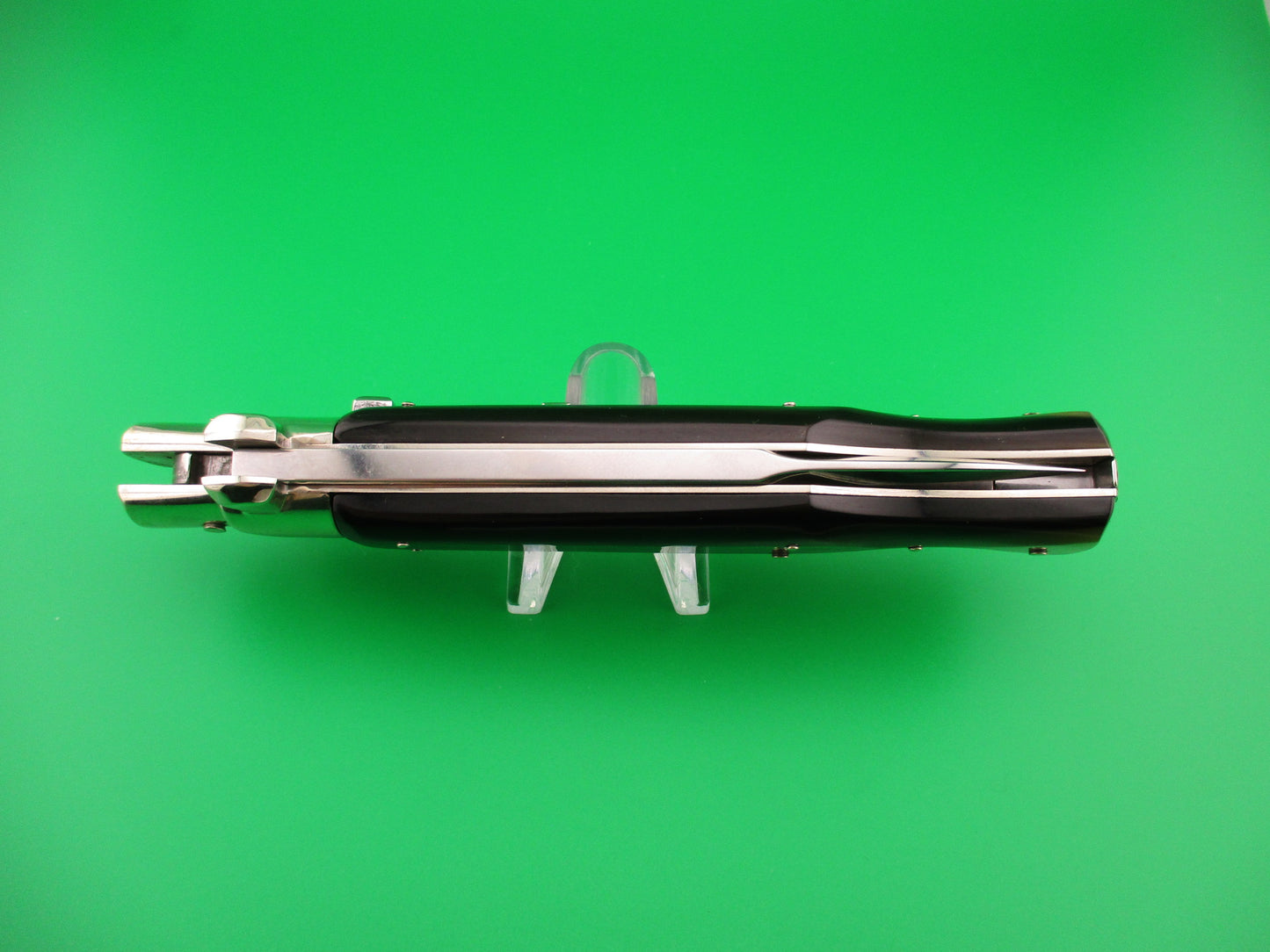 AGA CAMPOLIN ITALY 29cm Italian BLACK WIDOW Fulcrum release Square button automatic knife