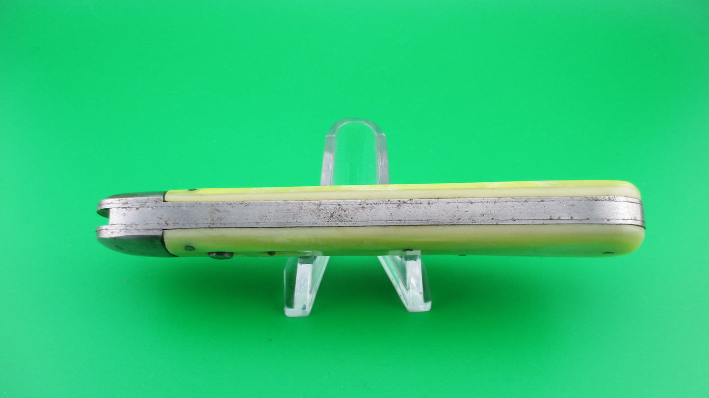 Schrade Cut Co Hunters Pride # G1544 3/4 Marine Pearl Etched Folding guard switchblade knife