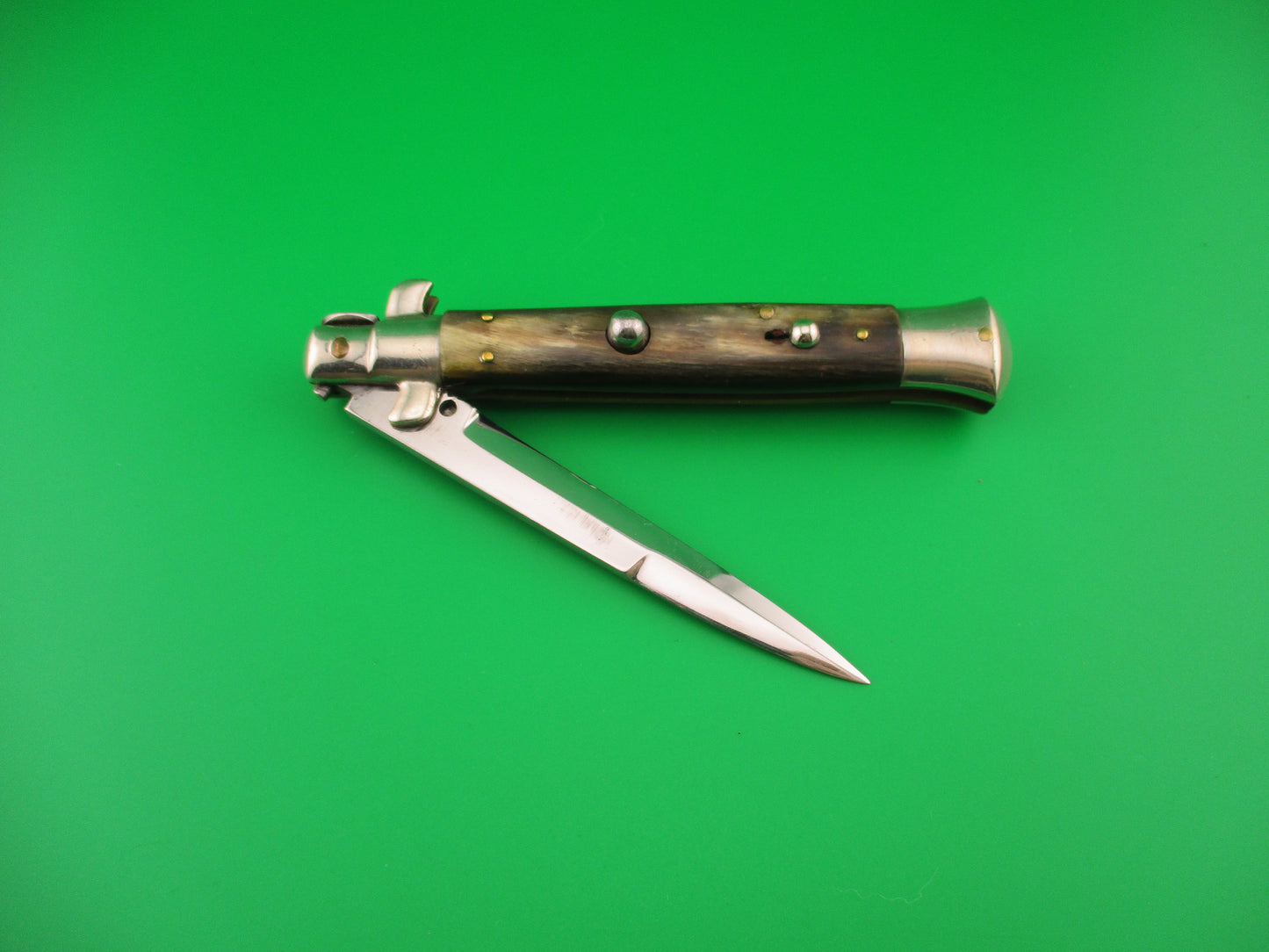 INOX 22cm Italian Picklock Vintage 1950s Bayonet Red Dot automatic knife