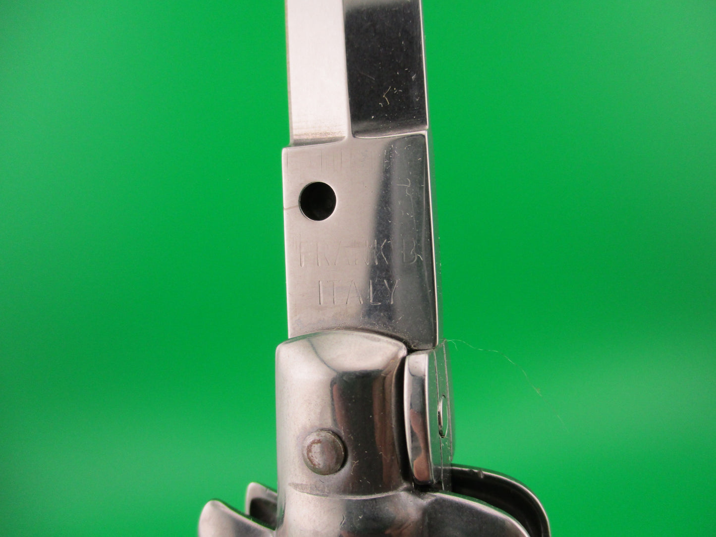 FRANK B ITALY 28cm Italian Stiletto Dagger blade Blue Pearlex automatic knife