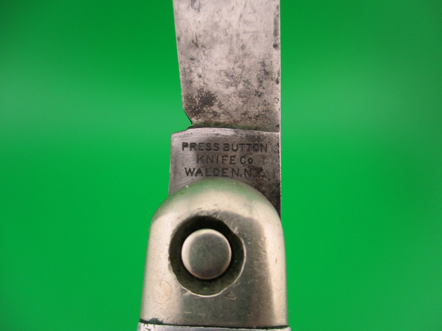 Press Button Knife Co One Arm Man antique switchblade knife Civil War Vets