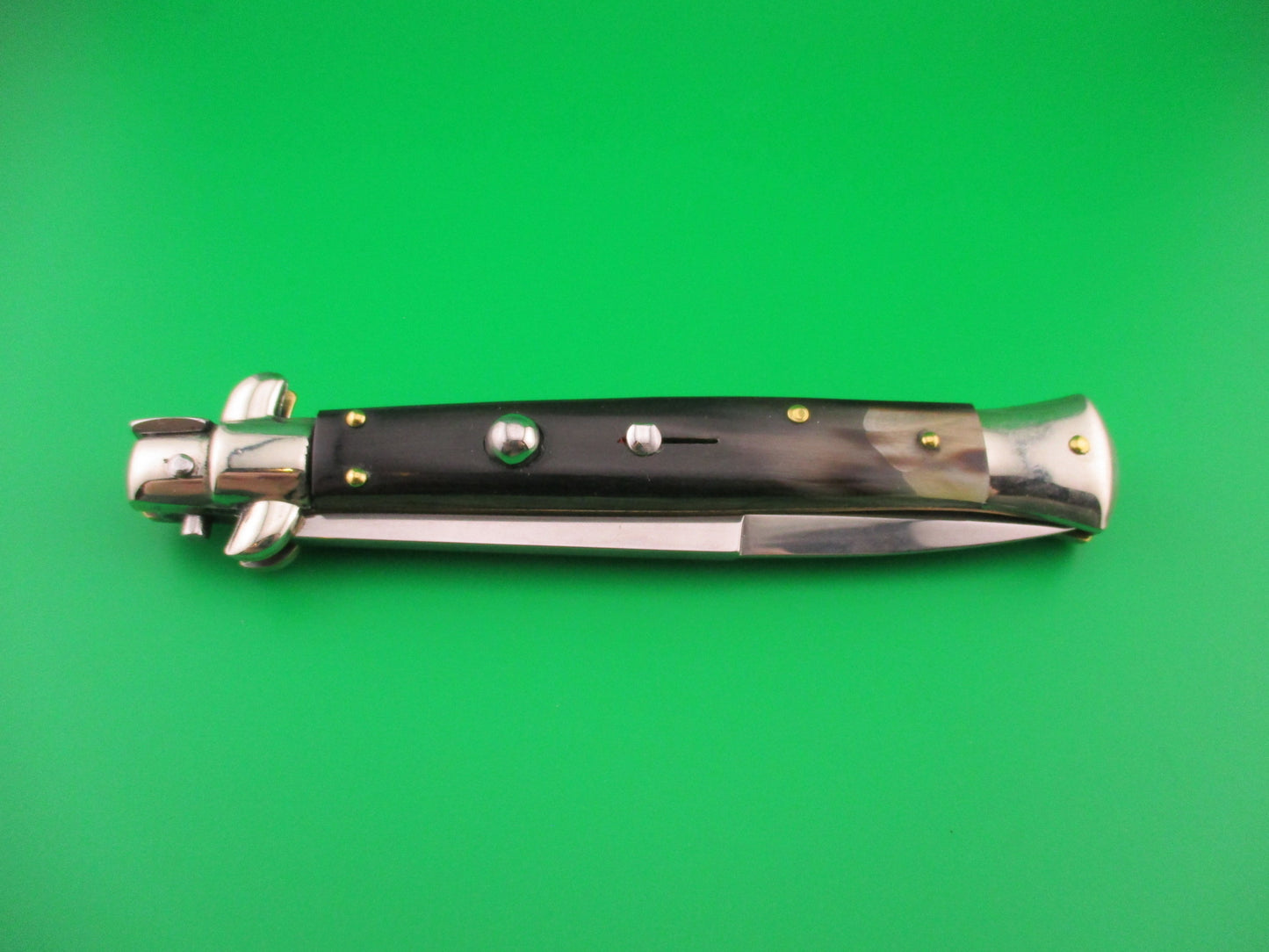 FRANK B ITALY 28cm Italian Picklock Stiletto Bayonet Horn Red dot automatic knife