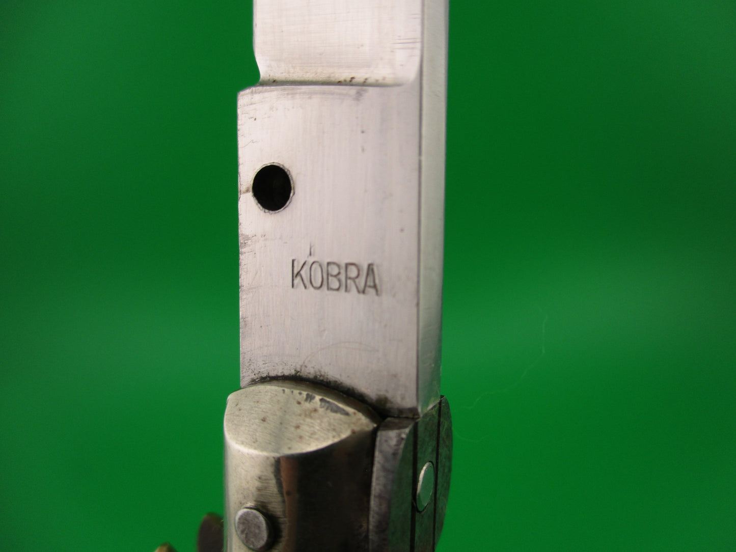 KOBRA 28cm Italian Picklock Vintage 1950s Swedge blade Brazilian horn automatic knife