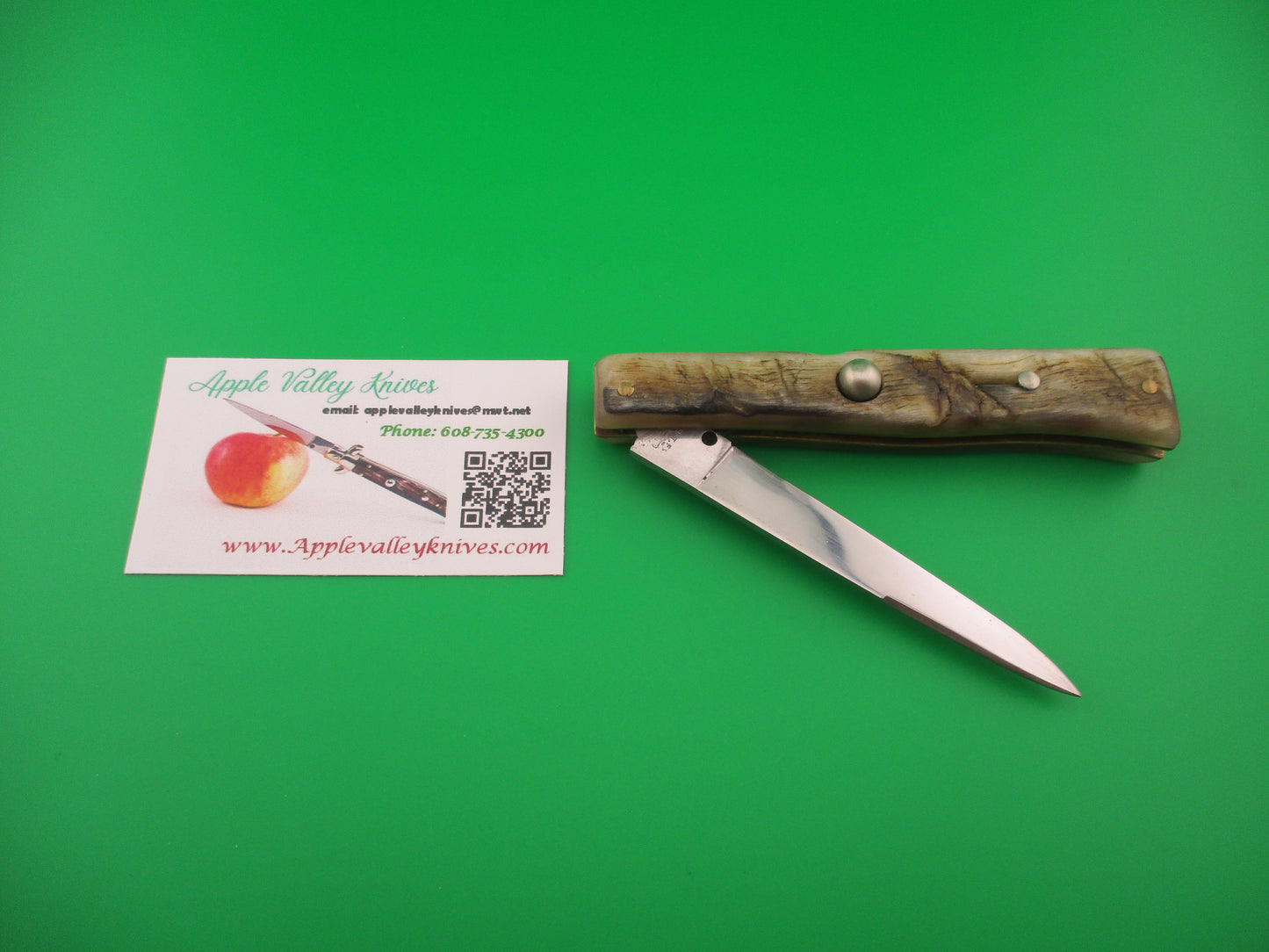 B.T.FS THIERS INOX Lizard 22cm Italian Lockback Ram's horn vintage automatic knife