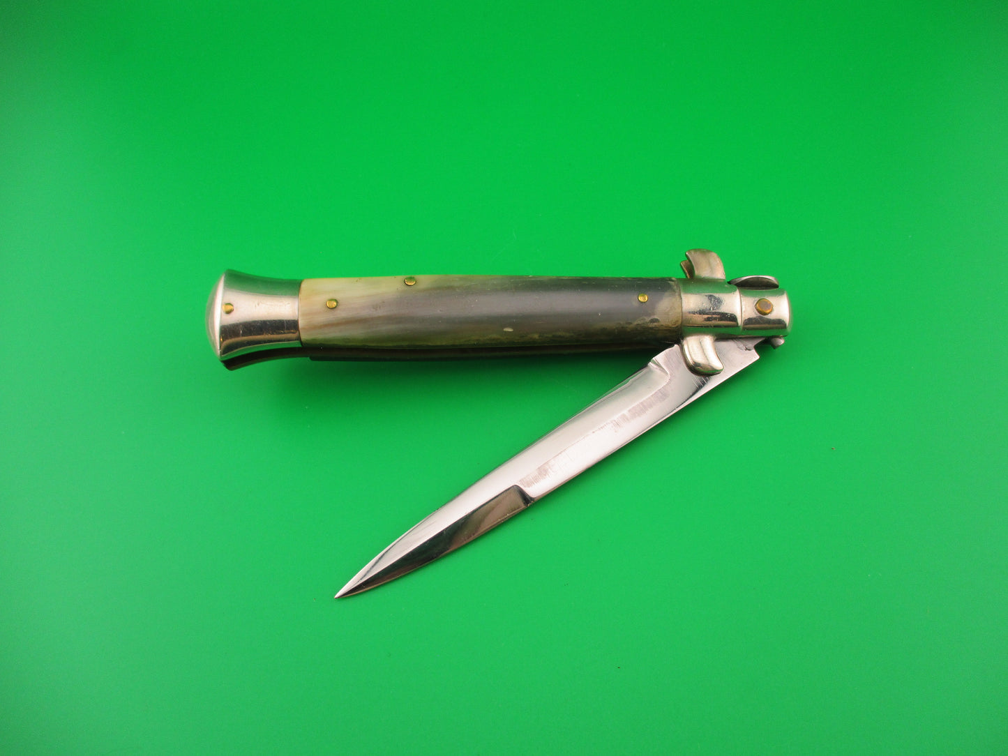 INOX 22cm Italian Picklock Vintage 1950s Bayonet Red Dot automatic knife