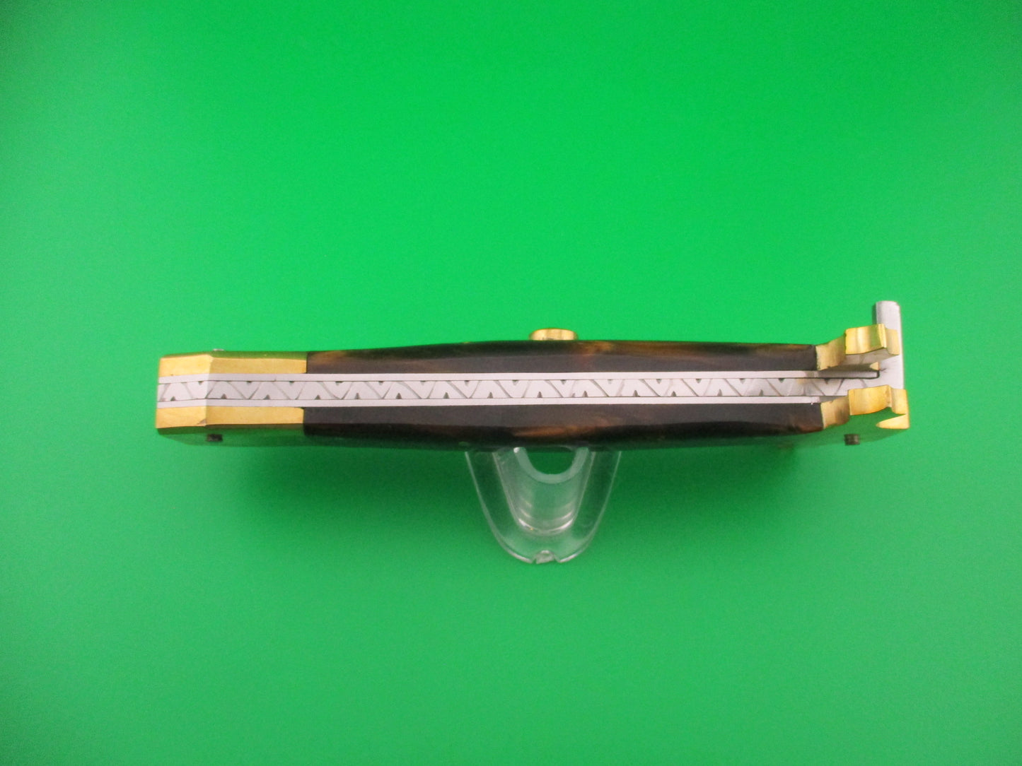 Custom Medieval 29cm Damascus Dagger Brass bolster Hand Made Automatic knife