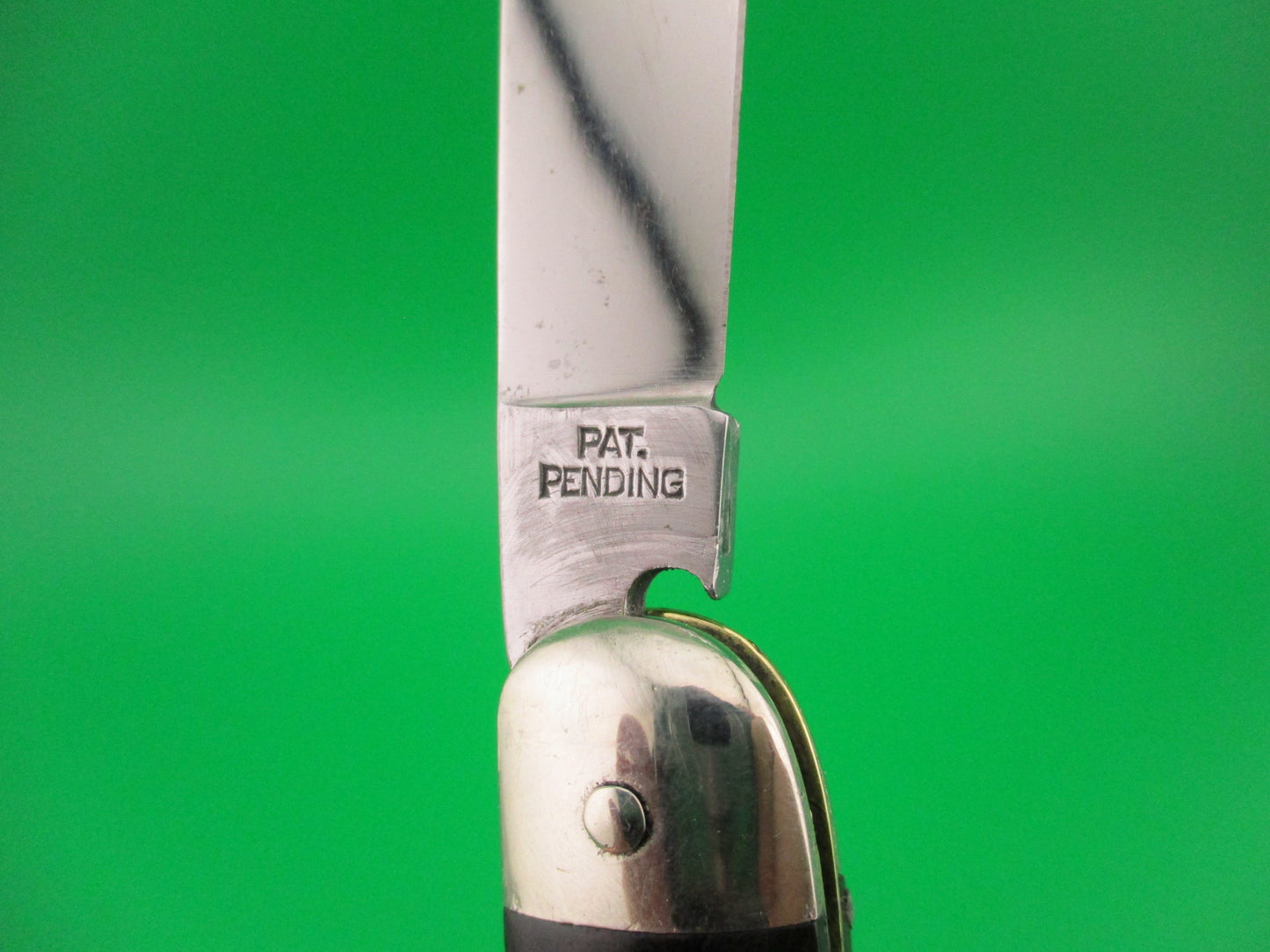 Queen Cutlery Co Titusville, PA Jet 25 Toothpick Black w/safety switchblade