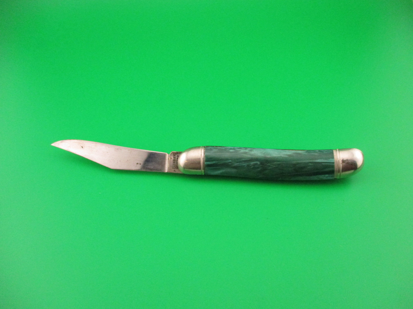 Hammer Brand Imperial Serpentine Jack Green pearl vintage switchblade knife