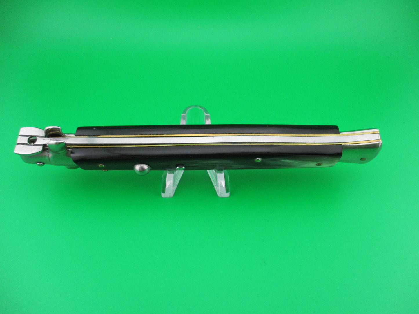 z OSK MADE IN ITALY 13 inch Italian KRIS swivel bolster Brazilian horn switchblade knife
