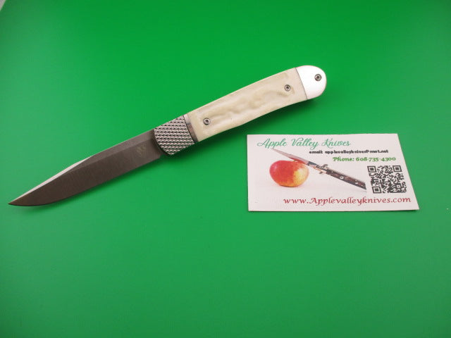 Cobratec Trapper White bone CTTHRWT hidden release automatic knife in box