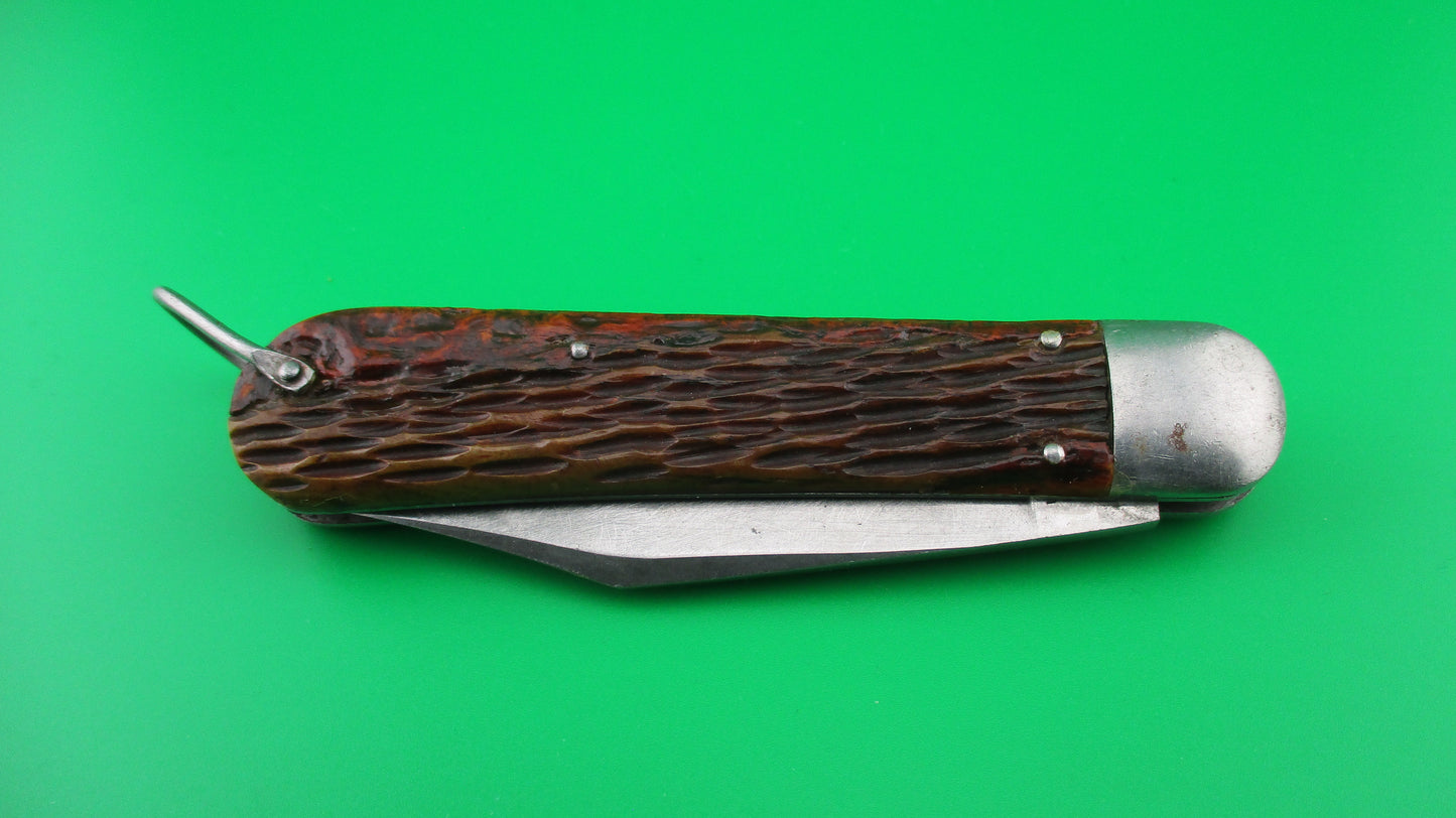 SCHRADE CUT CO M2 Bone WWII Paratrooper Military issue switchblade knife