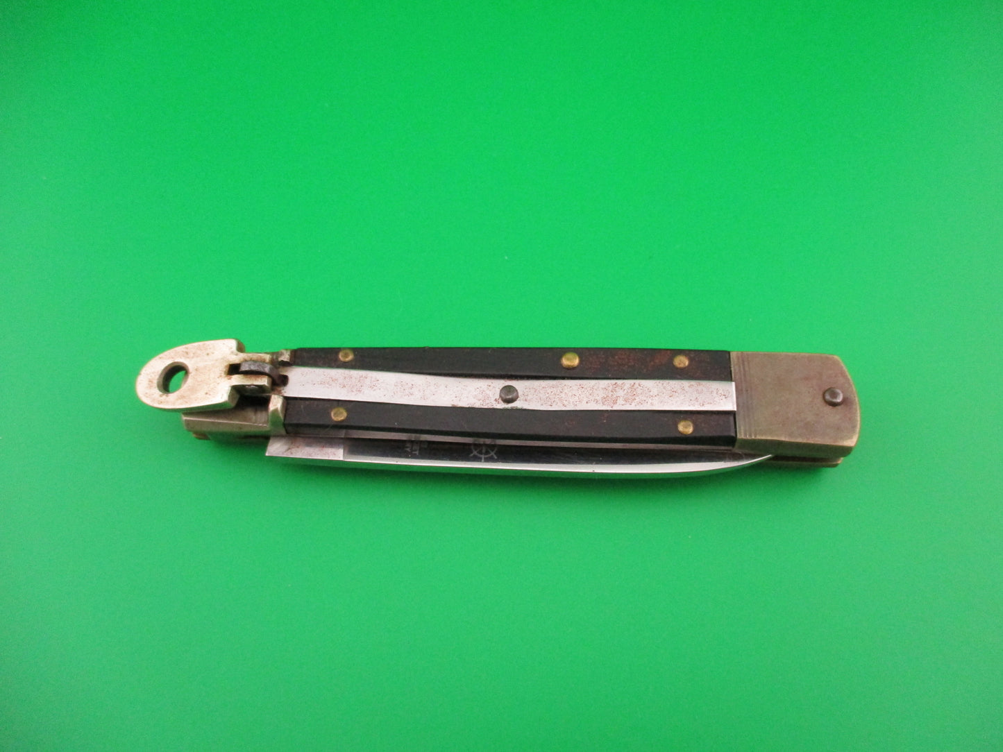 Hubertus SOLINGEN 11cm German Slimline Ebony FRANZ KETTNER Lever automatic knife