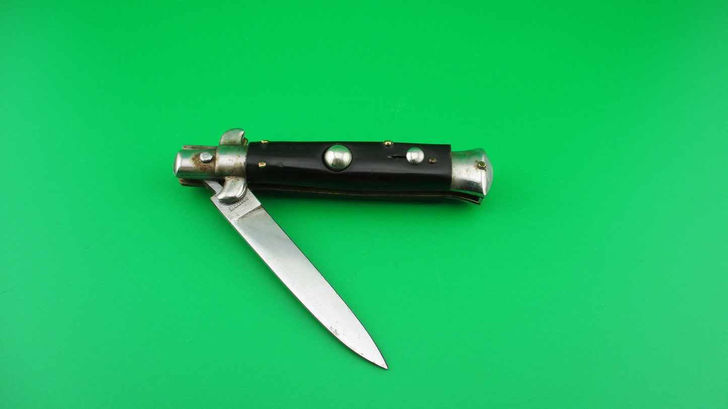ROSTFREI 15cm Italian Transitional Stiletto BOBC Black vintage automatic knife