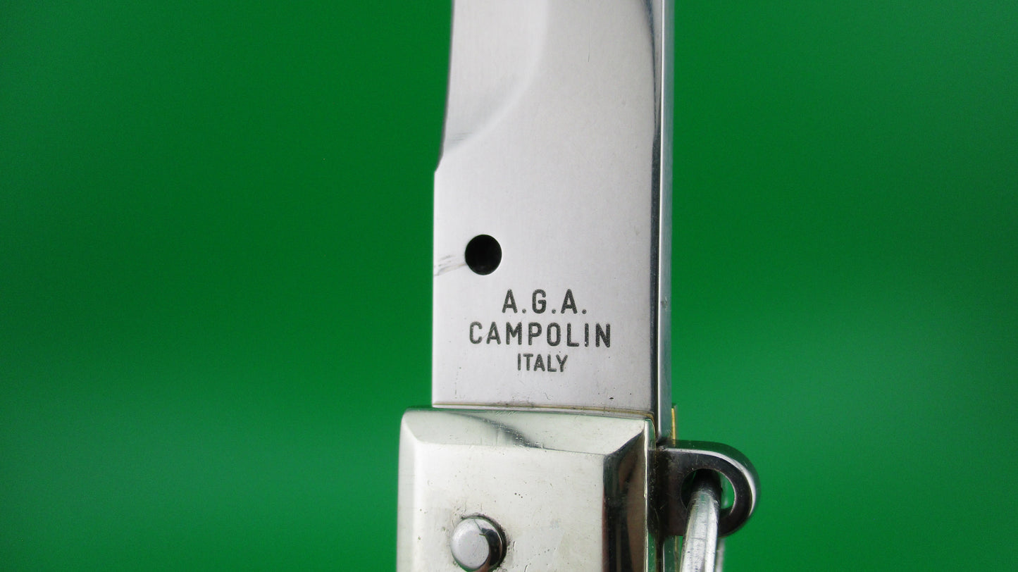 z AGA CAMPOLIN 30cm Sicilian Ring Pull Stag automatic knife