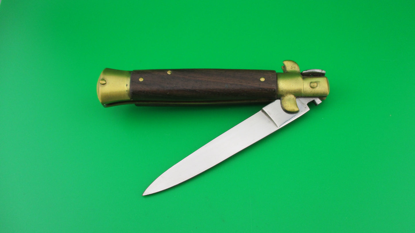 B Rostfrei 20cm Italian Stiletto Swivel Bolster Vintage 1980s Automatic knife