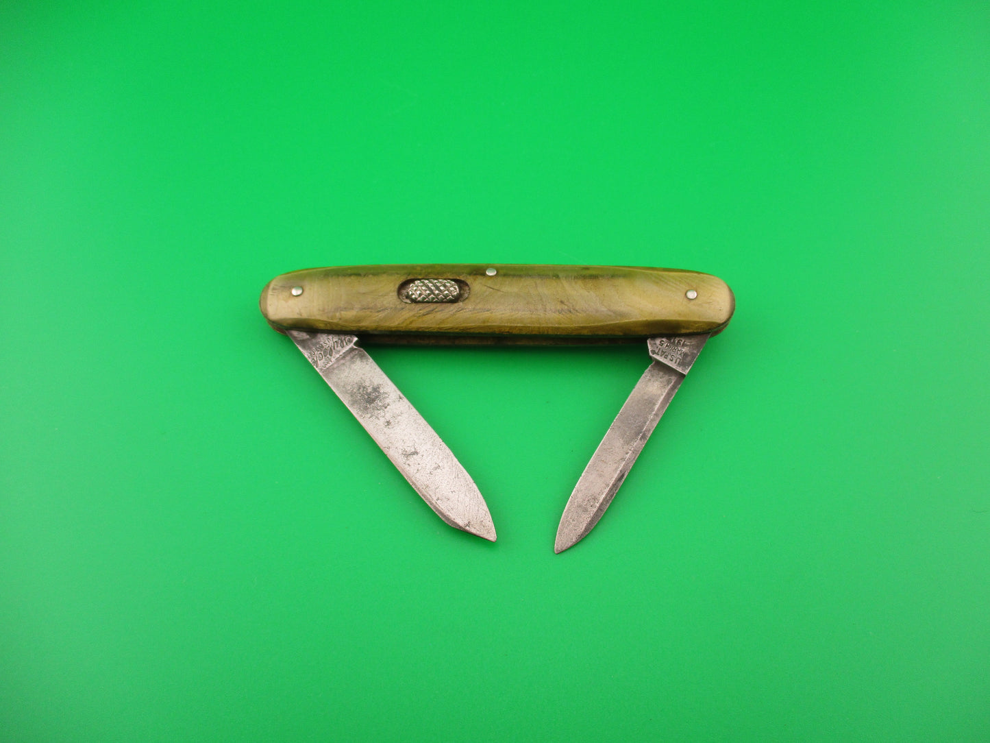FLYLOCK Double Smoked Pearl antique automatic knife