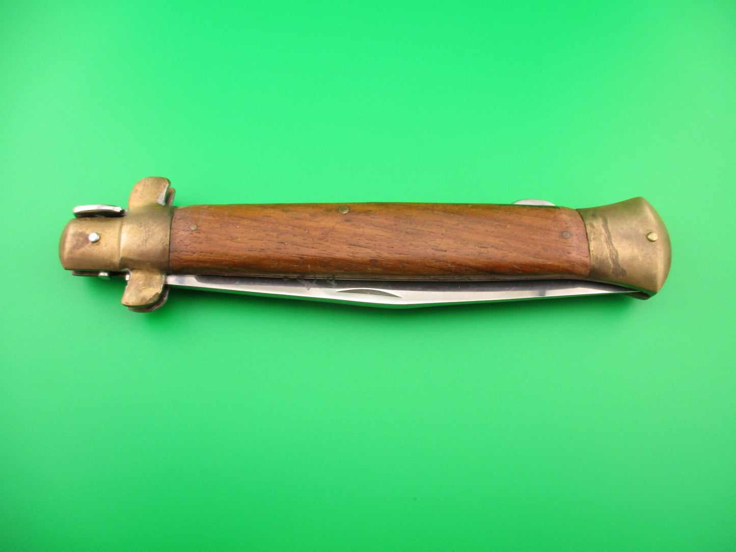 THUNDER ARIETE GROUP STAINLESS 38cm Italian Clip Wood Brass manual lockback folding knife