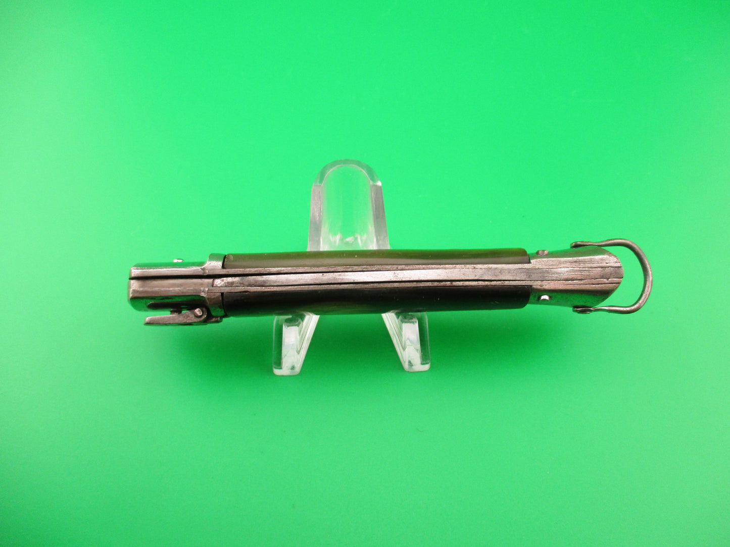 Inox 19cm Italian Fishtail Lever Stainless Horn Vintage automatic knife