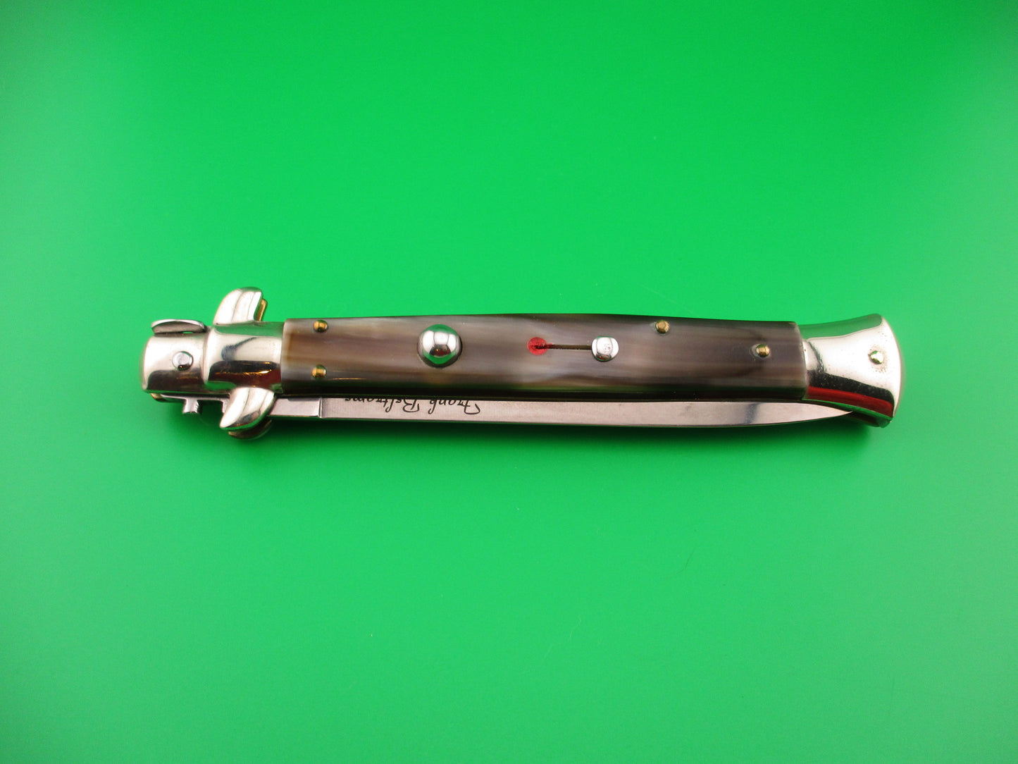 Frank Beltrame Limited Edition 2014 28cm Italian Picklock Dagger Horn Red dot automatic knife
