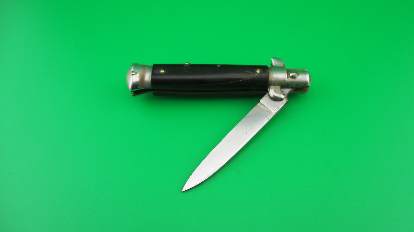 ROSTFREI 15cm Italian Transitional Stiletto BOBC Black vintage automatic knife