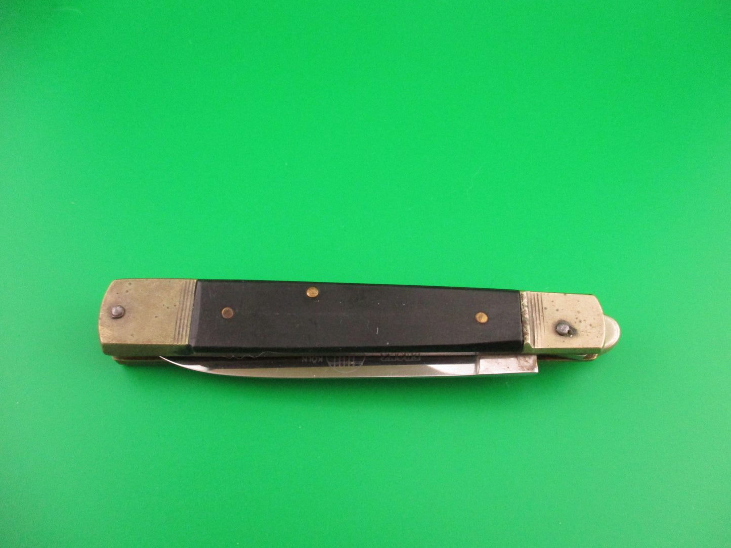 Hubertus SOLINGEN 11cm German Slimline Ebony FRANZ KETTNER Lever automatic knife
