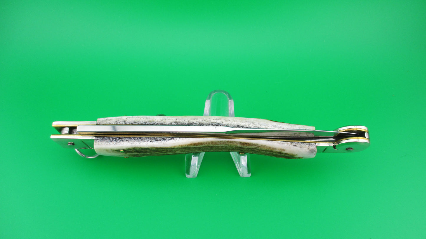 z AGA CAMPOLIN 30cm Sicilian Ring Pull Stag automatic knife