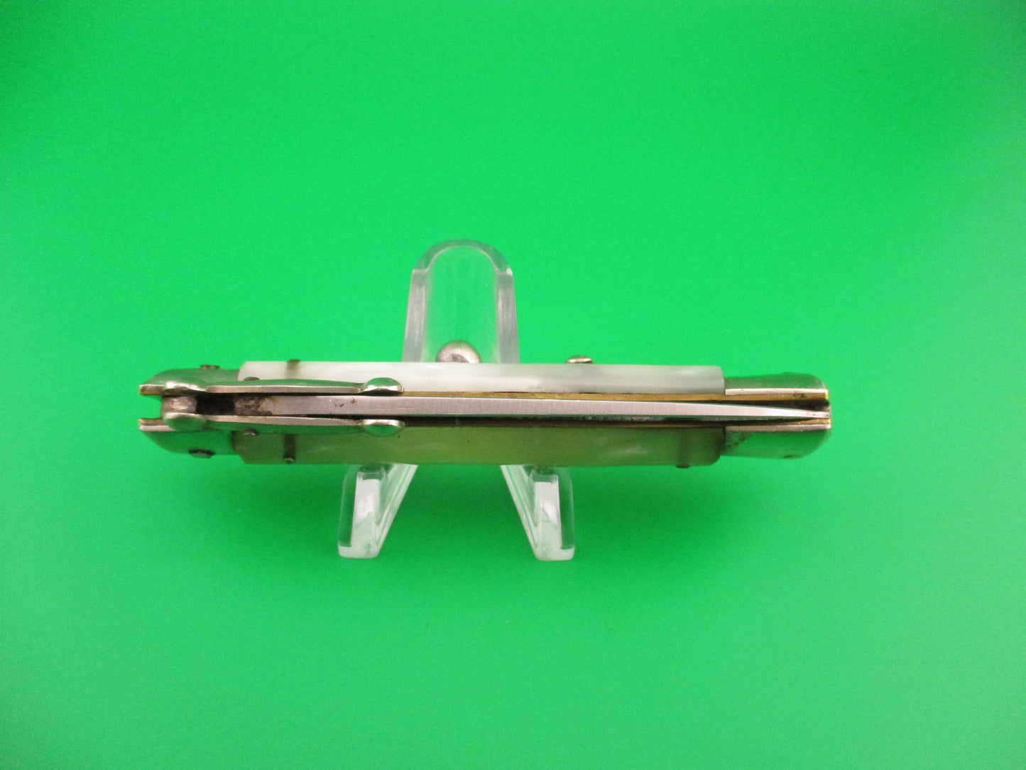 MADE IN ITALY INOX PATENT 18cm Italian Swing Guard Pearlex vintage switchblade knife