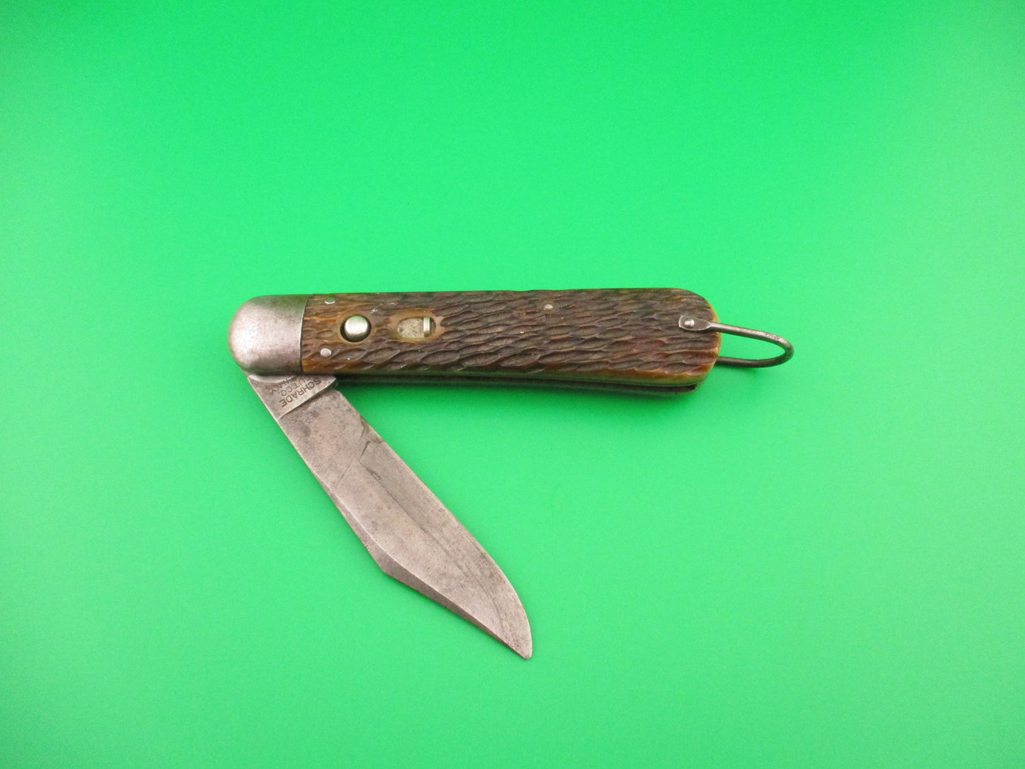 SCHRADE CUT CO M2 Bone WWII Paratrooper Military issue switchblade knife