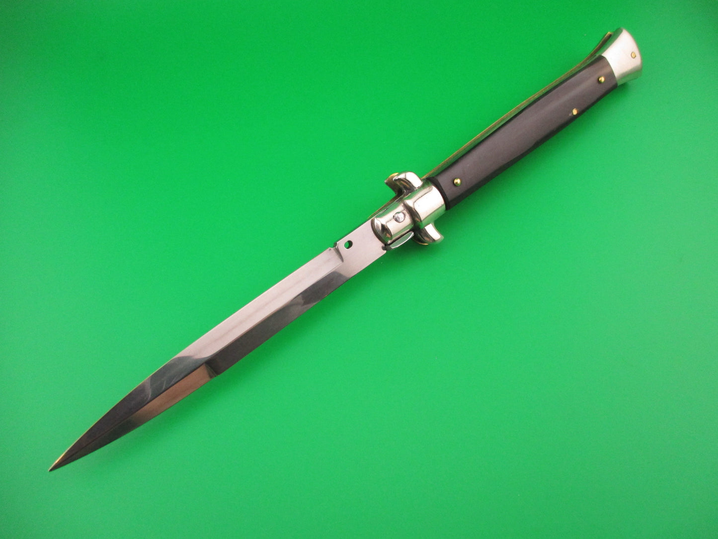 FRANK B ITALY 28cm Italian Picklock Stiletto Bayonet Horn Red dot automatic knife