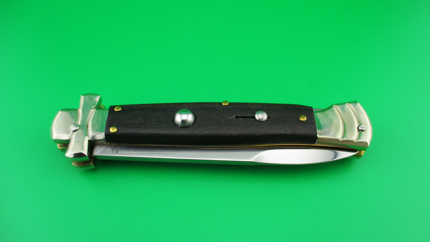 z AGA CAMPOLIN MANIAGO ITALY 23cm Italian Ebony Maltese Lockback automatic knife