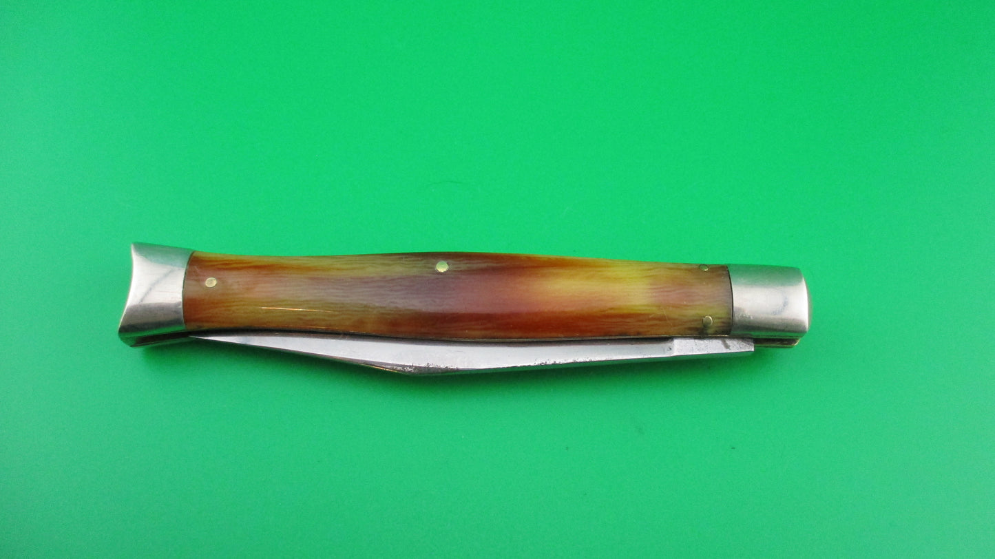 z Remington R655 Fishtail Horn Pyralin 1940s vintage switchblade knife