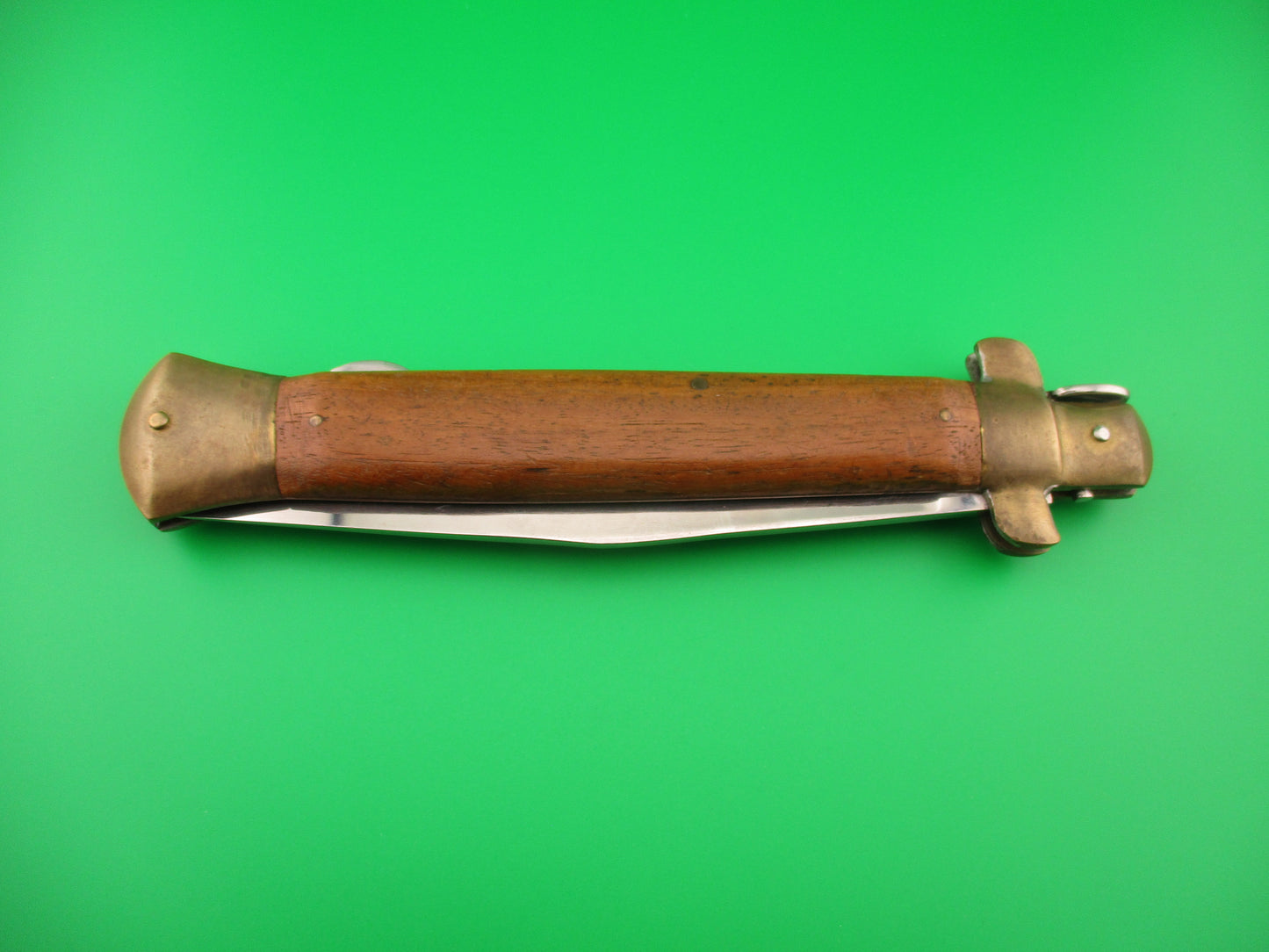 THUNDER ARIETE GROUP STAINLESS 38cm Italian Clip Wood Brass manual lockback folding knife