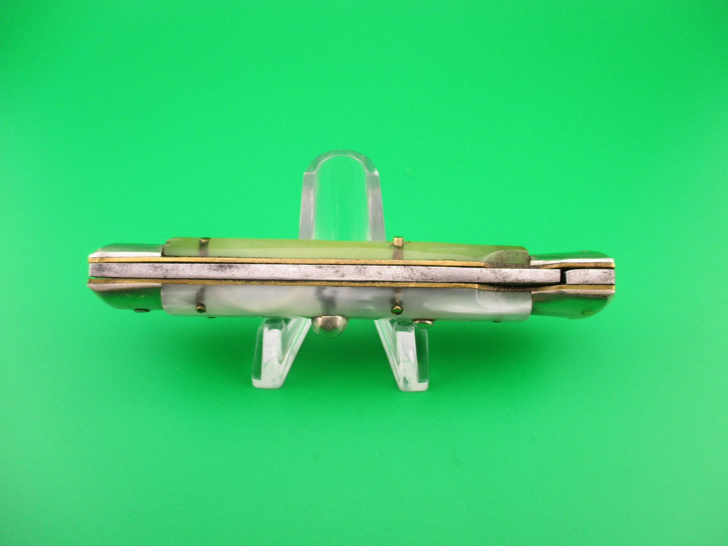 MADE IN ITALY INOX PATENT 18cm Italian Swing Guard Pearlex vintage switchblade knife