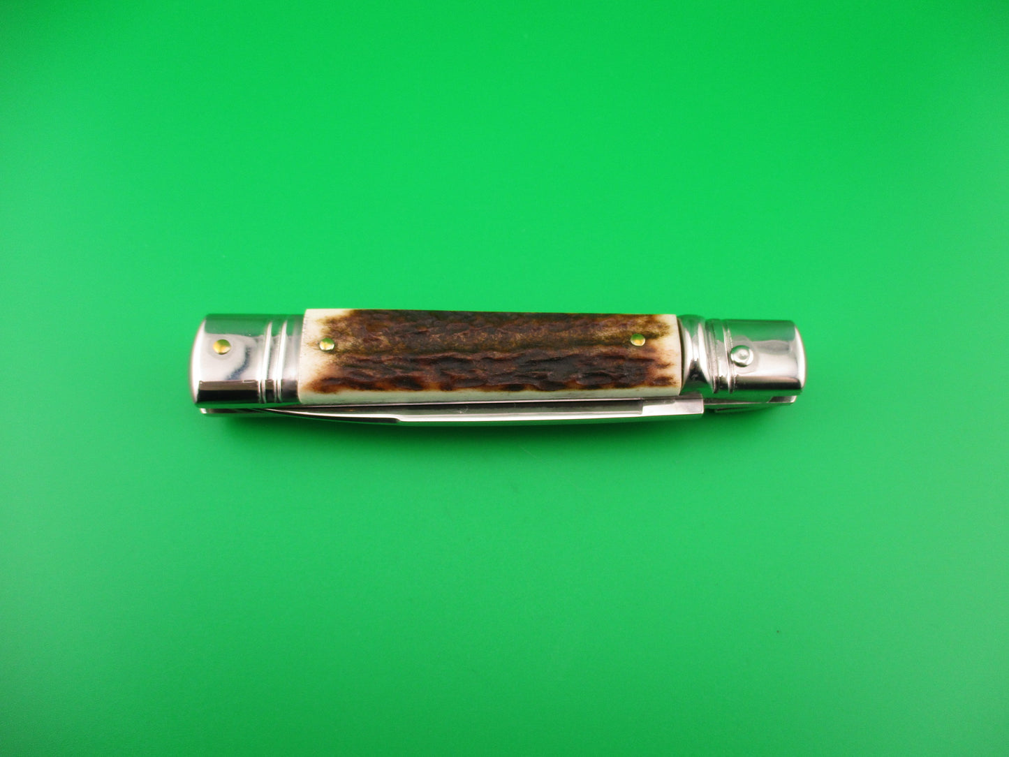 z AKC ITALY 20cm Italian Slimline Lever Stag automatic knife